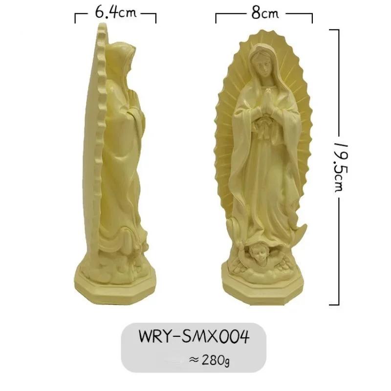 1PC Virgin Mary Resin Home Furnishings Entrance Decoration Church Crafts Shooting Props Decorative Ornaments