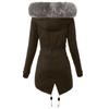 Ladies  Coat Womens Winter Warm Thick Long Jacket Hooded Overcoat
