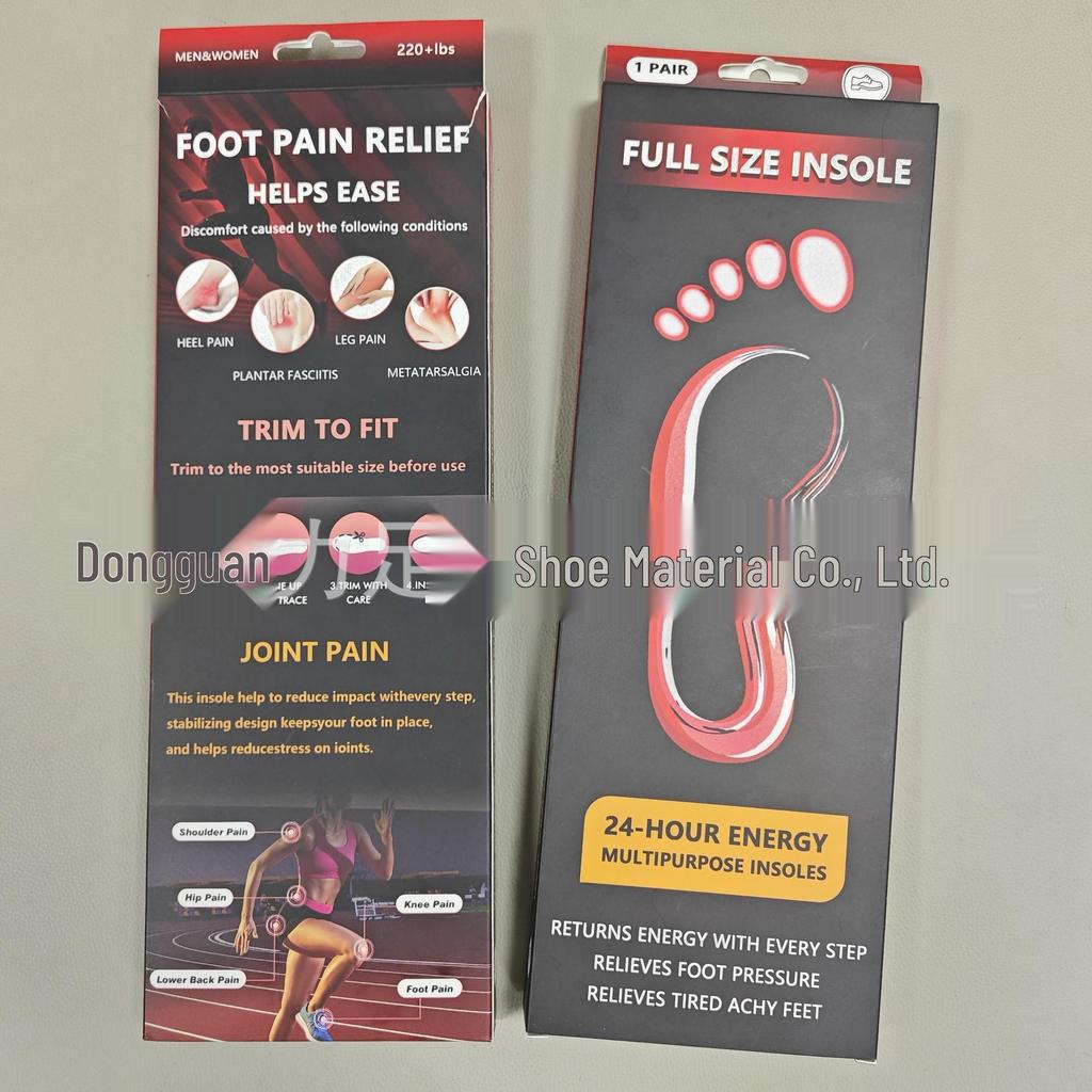 TPE Gel Insole: Full Size Arch Support, Shock Absorption, Sweat-Wicking Velvet, Non-Slip Sports Shoe Insert