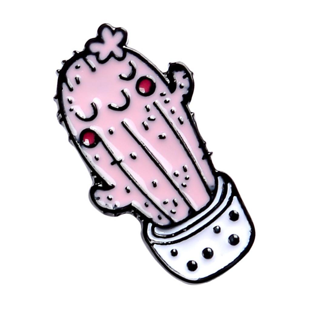 

Brooches Cartoon Plant Pins Cactus Boys Potted Girls Lapel Accessories Jewelry Enamel for Clothing Sweater DIY Craft