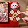Double Coil Rotary Table Calendar Cartoon Panda Flip Calendar New Year Desktop Calendar  Office