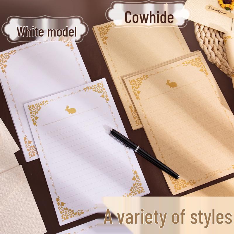 Vintage A5 Kraft Paper Envelopes for Handwritten Letters - Thick, Lined, and Blank Stationery.