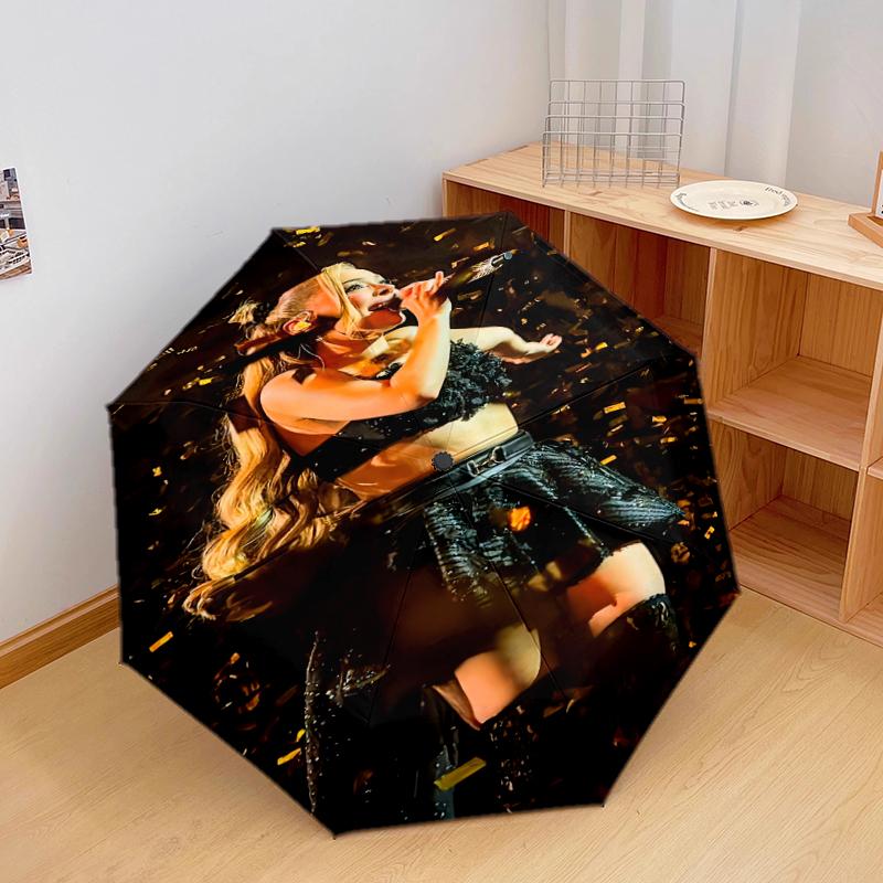 

1pc Ayliva pattern Umbrella Portable Folding Umbrella Iron Frame Hole Bone Structure Outdoor Home Umbrella разноцветный
