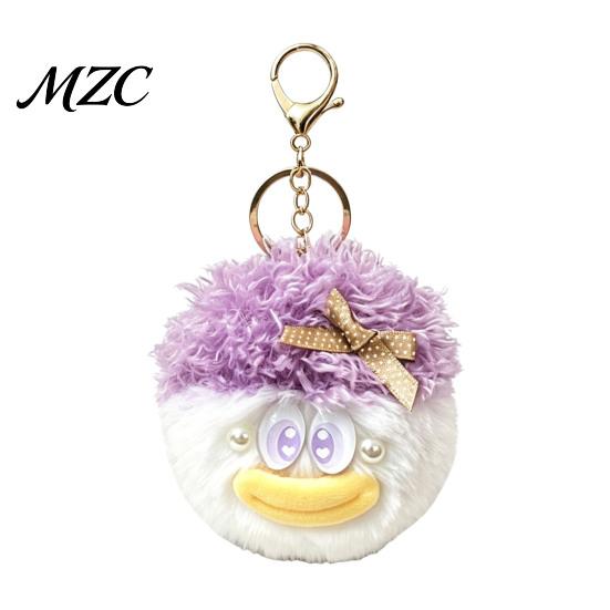Men Women Decorative Pendant Cartoon Curly Hair Head Keychain, Plush Keychain with Metal Clasp, Clasp Backpacks Handbags Keys for Key Ring Accessories