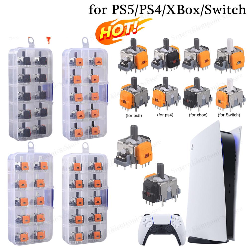 10/20PCS Replacement Hall Effect Joystick Rocker 3D Analog Joystick for PS4/PS5/XBox/Switch Controller ThumbStick Repair Parts