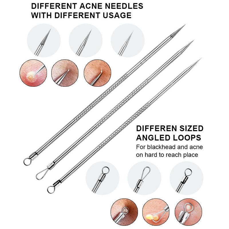 Professional Blackhead Tweezers,High Hard Stainless Steel Blackhead Remover,Precision Pimple Popper Tool Kit,Blackhead Extractor