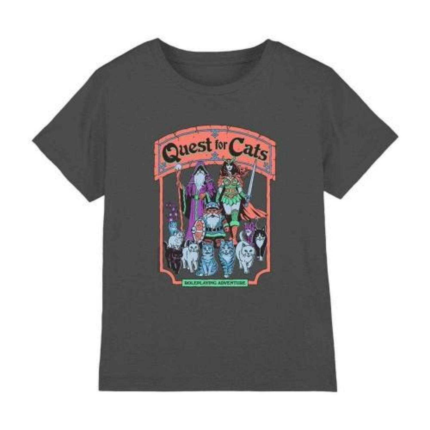 Steven Rhodes Childrens_Kids Quest For Cats T-Shirt S чёрный