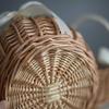 Hand Woven Natural Rattan Basket with Bow Decoration Flower Wicker for Wedding Party Favors Home Storage and Craft Decor