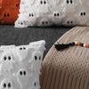 Halloween Ghost Pumpkin Pillow Cover Soft Plush Pumpkin Pattern Pillowcases Decorative Cushion Throw Pillow Case for Couch Sofa