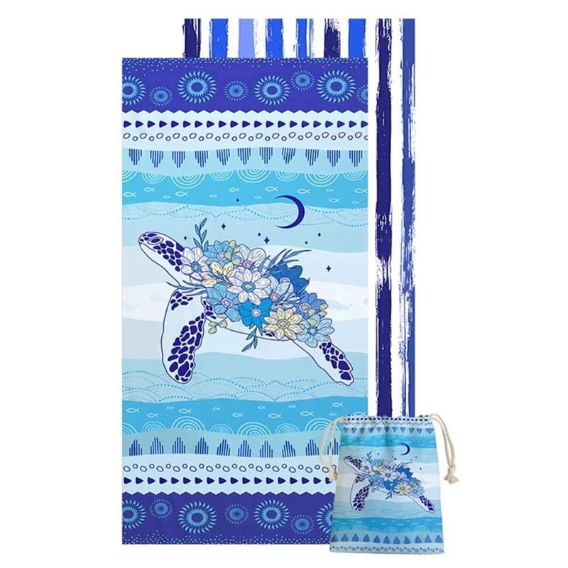 Quickly Dry Microfiber Beach Towel 80x160cm Large Size Bath Towel For Swimming Camping Yoga And Family Bathroom Use