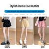 Plus Size Summer High Waist Wide Leg Casual Retro Shorts for Women