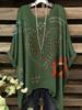 Elegantes Bohemian Chic Übergroßes Einfaches Retro Liebesdruck Druck Damen T-Shirt Asymmetrischer Saum Rundhalsausschnitt Vielseitige Damenbekleidung