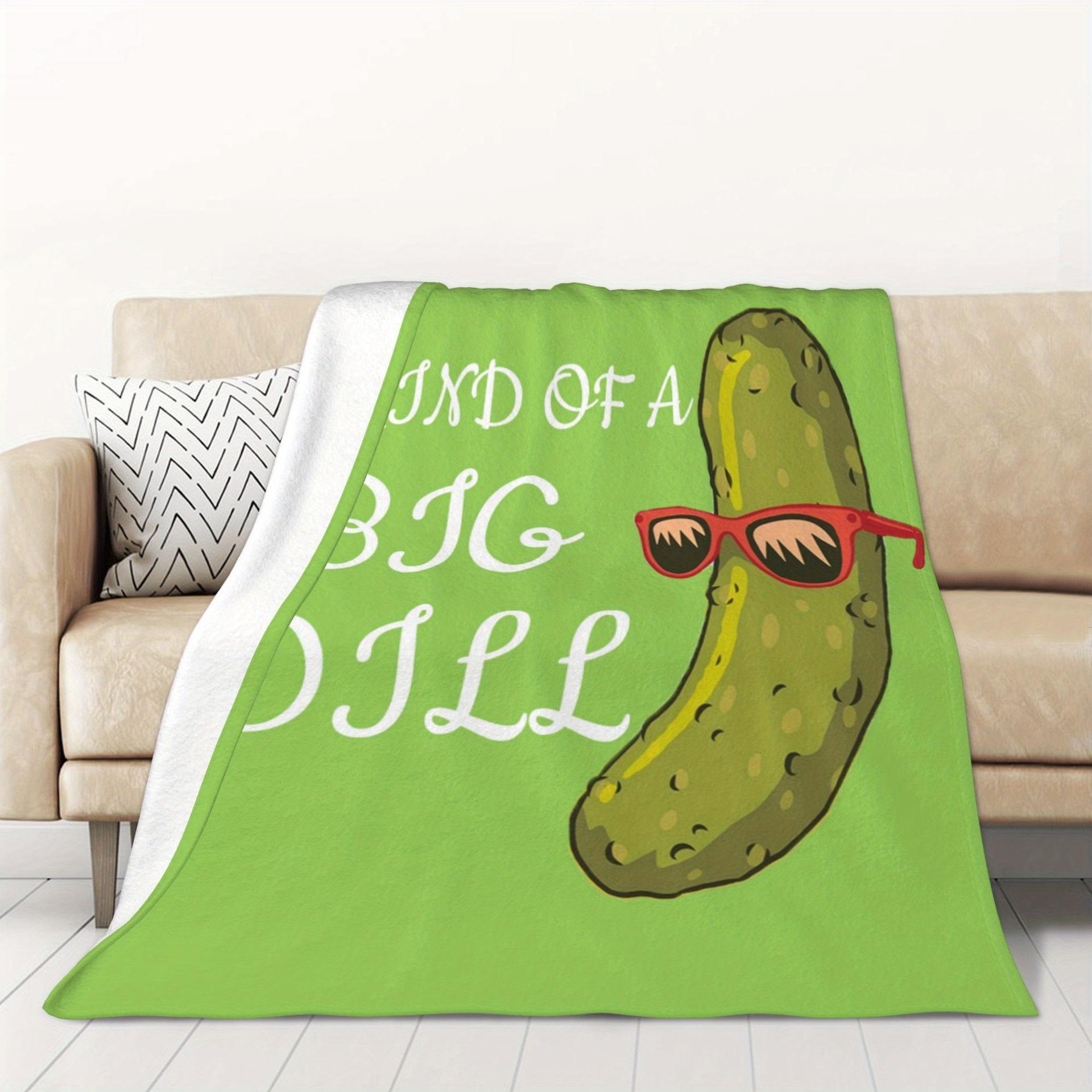 Cucumber Print Flannel Blanket Soft Multi-Purpose Blanket Suitable For Holiday Birthday Gift Blanket 70x100cm