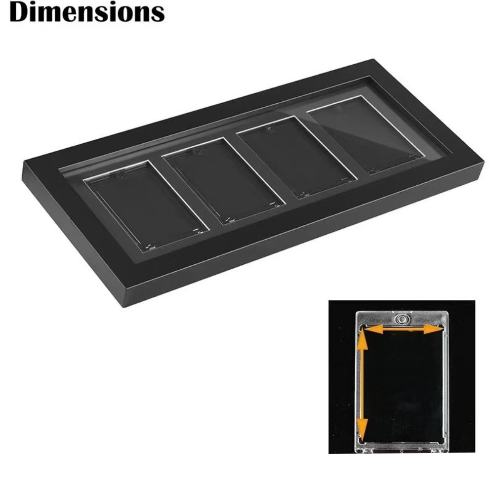 New 4Grids Trading Cards Display Frame Wooden Wall Mounted Football and Basketball Photo Frames Exhibits Champion Card Rack