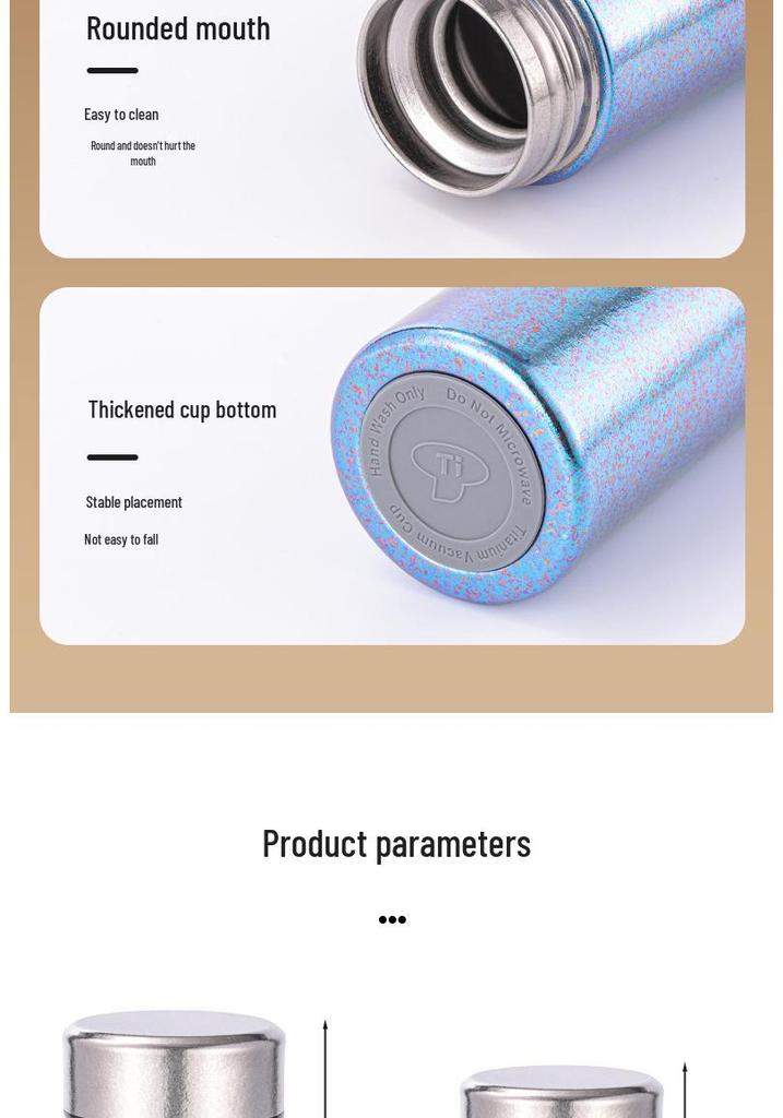 Hot Selling Mini Pure Titanium Thermos Cup - Portable Pocket-Sized Drinking Cup for Outdoor, Car, Office Use