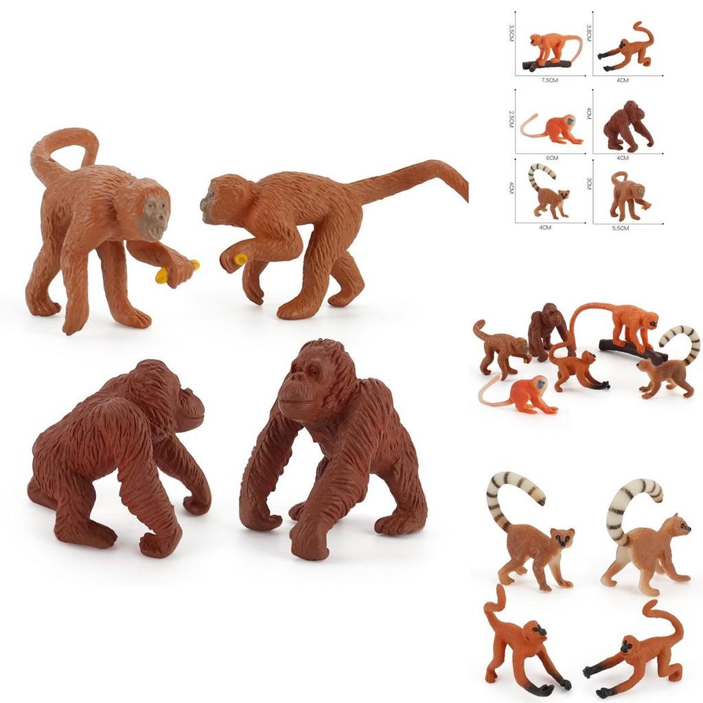 Animal Figure Miniature Monkey Sculpture For Home Decor And Educational Use