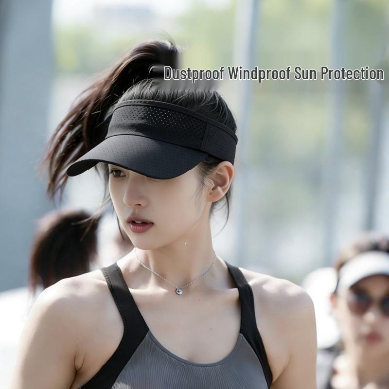 Men's & Women's Quick-Dry Perforated Mesh Sun Visor Hat for Outdoor Sports & Sun Protection