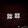 Avance Clover Earrings Necklace - Simple Silver - Popular, Cute, Elegant - Women's (Earrings)