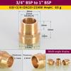 Brass Pipe Hex Nipple Fitting 1/8" 1/4" 3/8" 1/2" 3/4" 1" BSP Male Thread Quick Adapter Coupler Connector for Water Oil Gas
