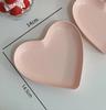 5PCS/1Set Heart-shaped Plates Creative Cake Plate with Tray Bone Dish Dried Fruit Snack Plate Candy Plate Container Snack Plates