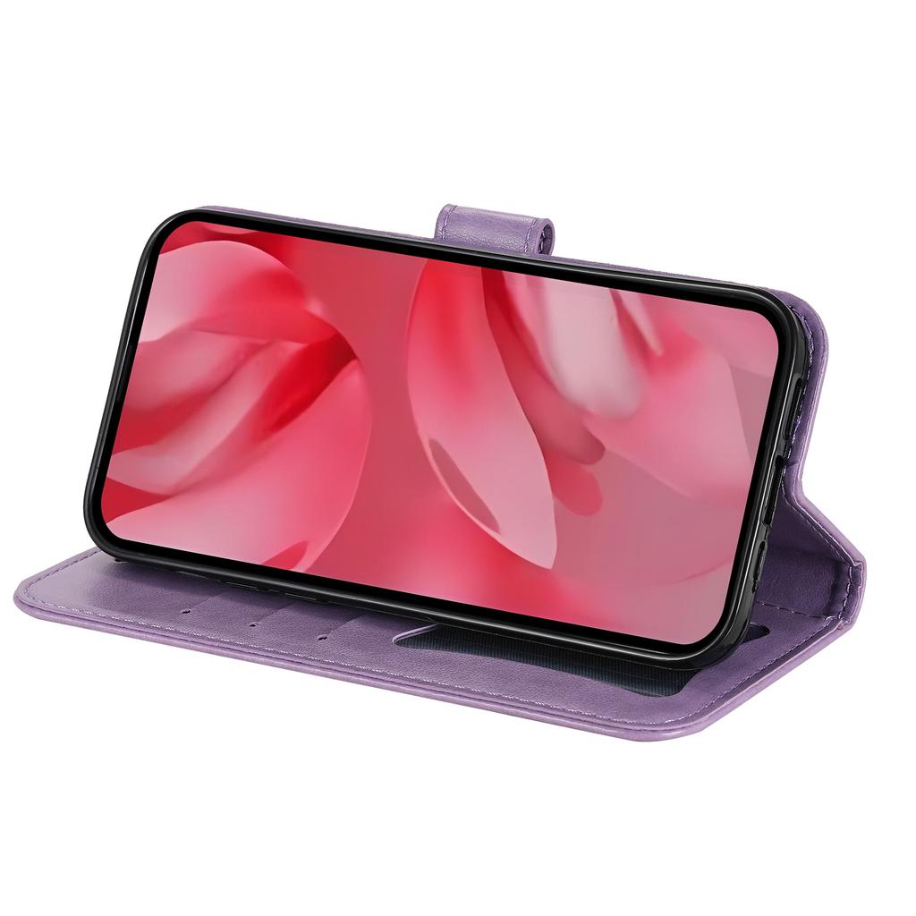 Für Google Pixel 9a Hülle Blumenmuster PU Leder Brieftasche Ständer Handyhülle