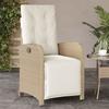 VidaXL Chaises inclinables de jardin lot de 2 avec repose-pied rotin 365196