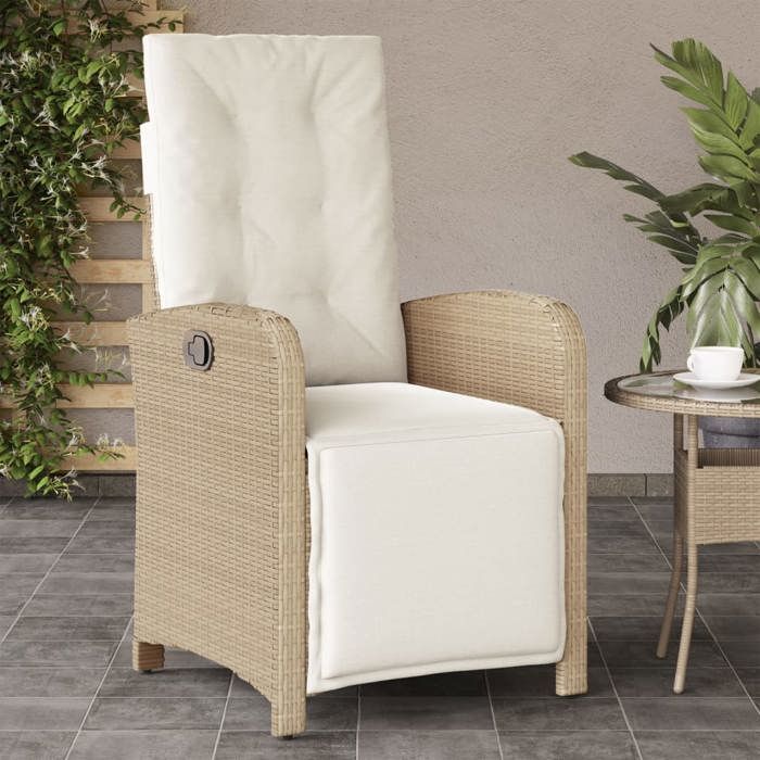 VidaXL Chaises inclinables de jardin lot de 2 avec repose-pied rotin 365196
