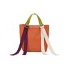 New LONGCHAMP Le Pliage Re Play Leather With Canvas And Polyamide One Shoulder Handbag Small Women's Carrot 10202HCCP69