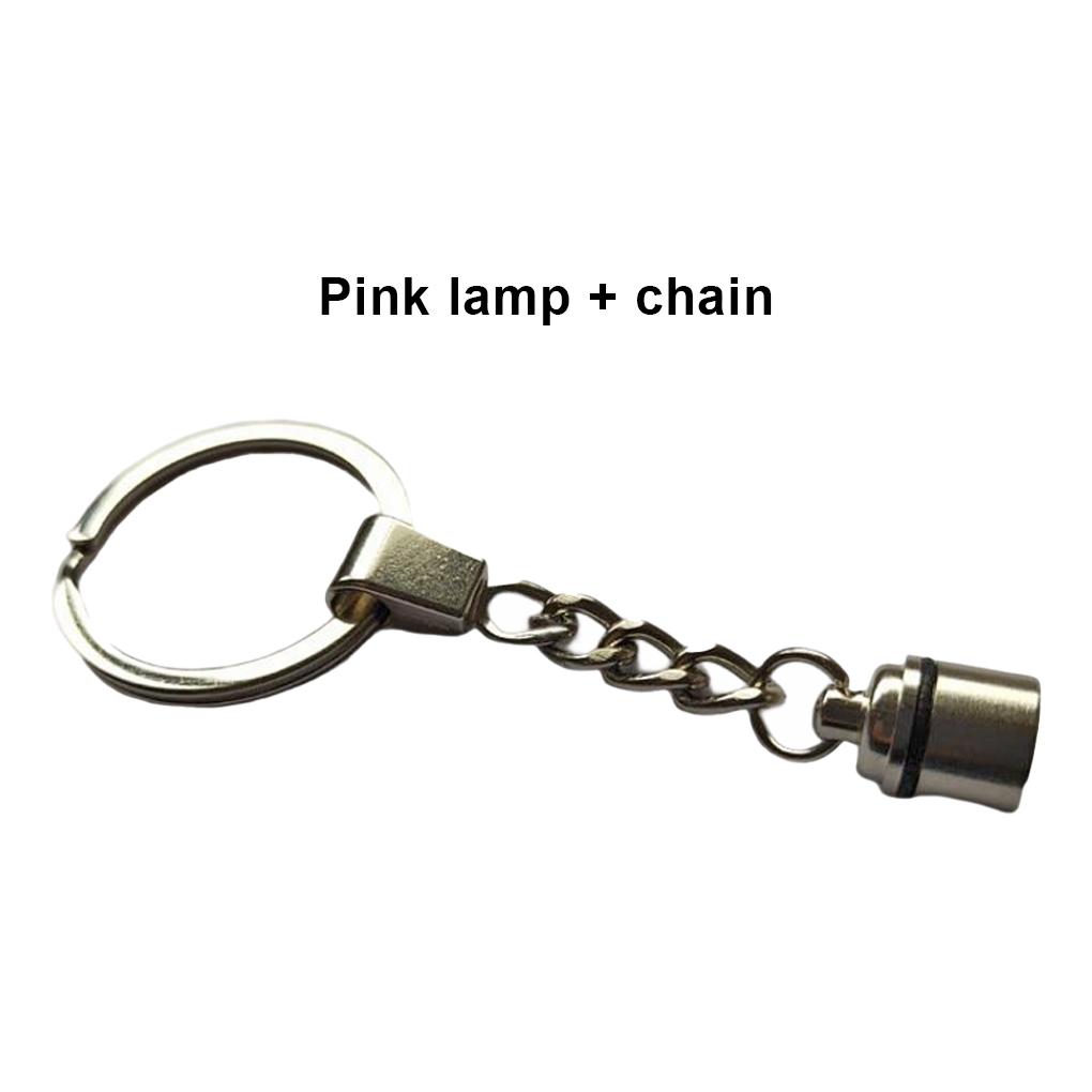 Keychain Light Zinc Alloy Portable Keyring Lamp Handbag Outdoor Key Chain Pendant Storage Battery Operated Decorative