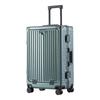 Tymon Front-Opening Aluminum Frame Hardside Luggage with USB Charging