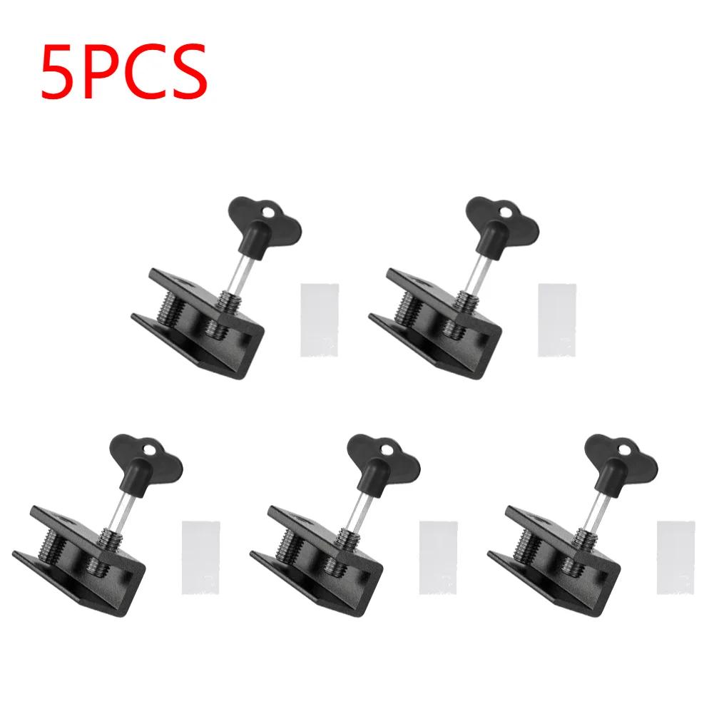 1-10Pcs Aluminum Alloy Window Security Lock Limit Sliding Door Windows Restrictor Child Safety Anti-theft Household Improvement