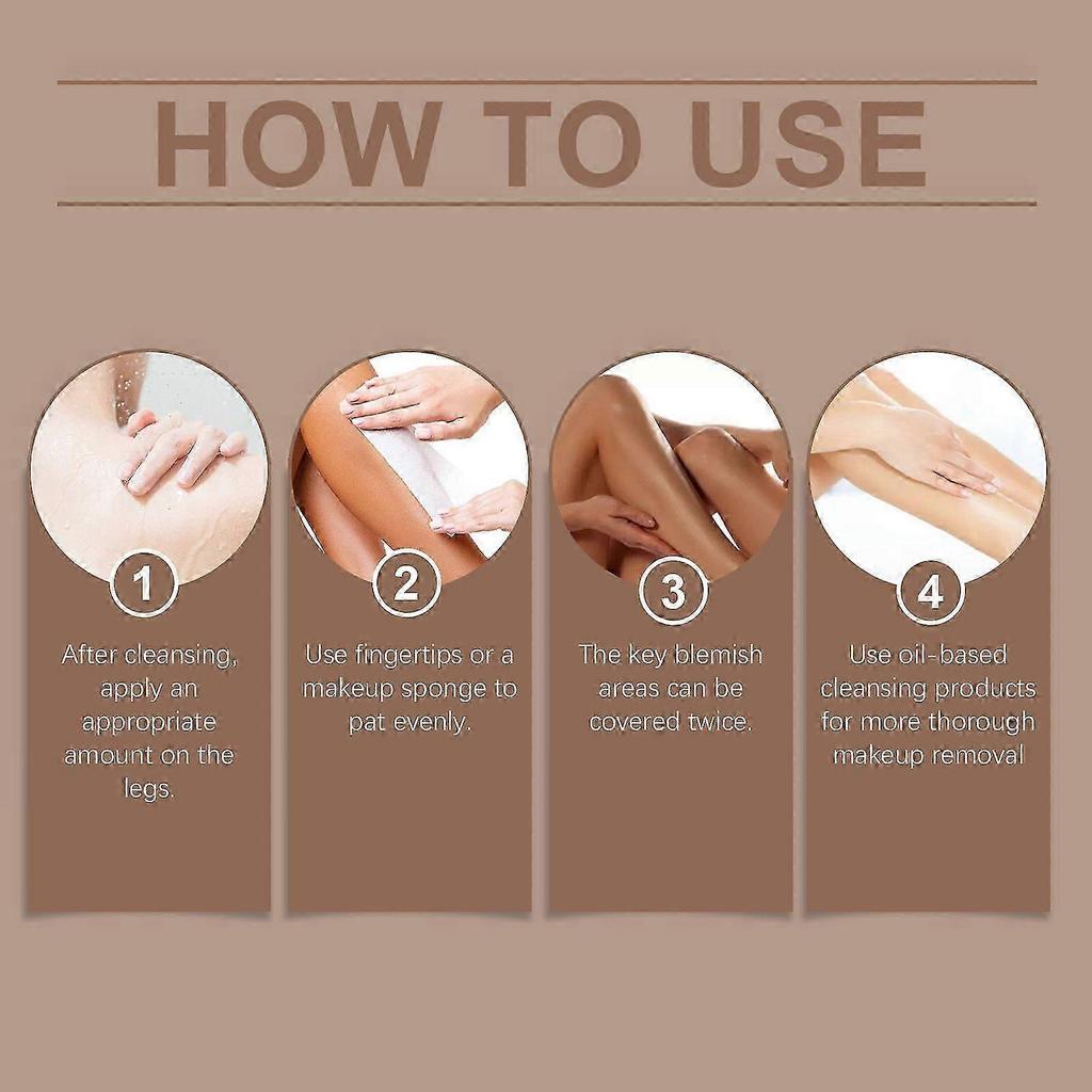 Summer Bronzer for Wheat Skin Tones - Flawless Leg Foundation Brightens, Smooths & Long-Lasts, Easy to Apply & Remove, 30g