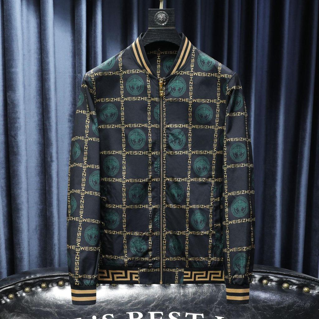 Men's Autumn Trend Print Baseball Jacket - Korean Style Casual Outerwear