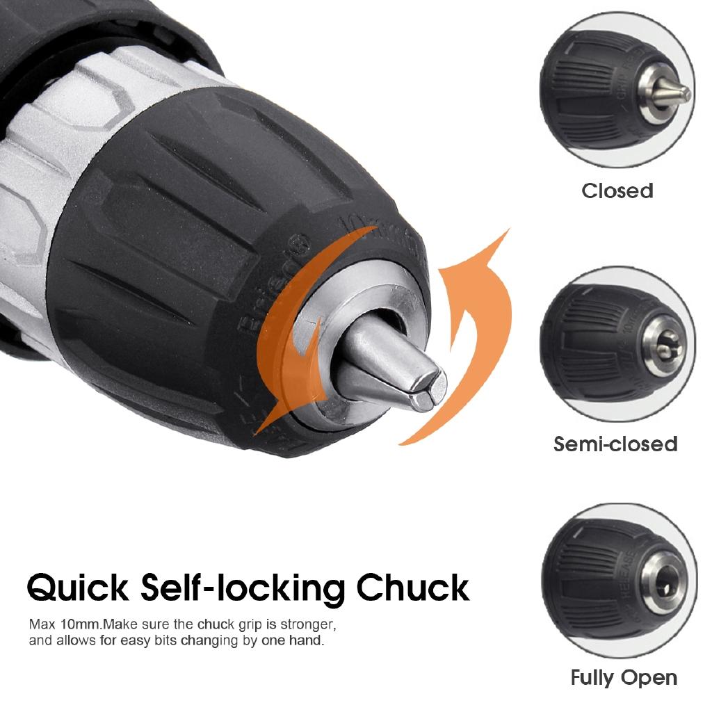 Electric Drill Wrench Screwdriver Cordless Drill 108V Double Speed Household Car Tools Rechargeable Lithium Battery New