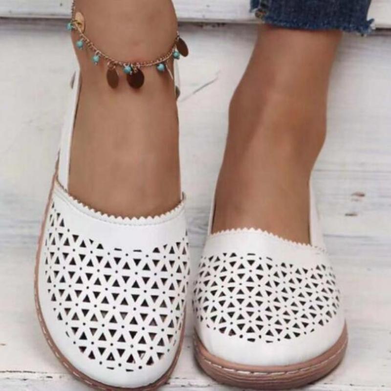 Fashion Women's Sandals Summer Handmade Ladies Shoes Leather Breathable Sandals Women Flats Retro Style Cusomized Support Slipper