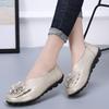 Women Flats Genuine Leather Fashion Tenis Women Shoes Moccasins Ballet Flats Slip On Women Shoe Black  De  Plus Size
