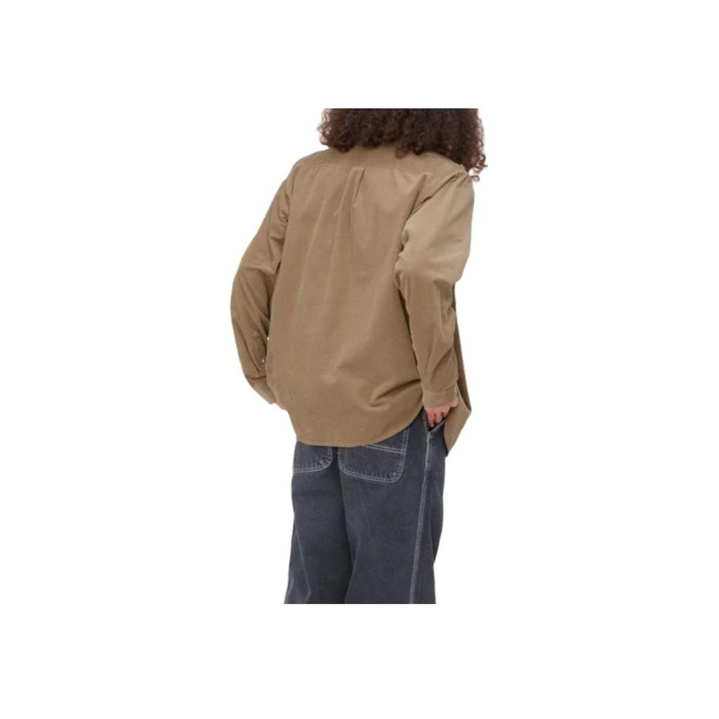 Carhartt WIP Melard Solid Color Logo Single-Breasted Shirt Men shirts Brown I030580-1DD-XX