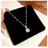 Four Claw Inlaid Zircon Simple Light Luxury Titanium Steel Clavicle Necklace