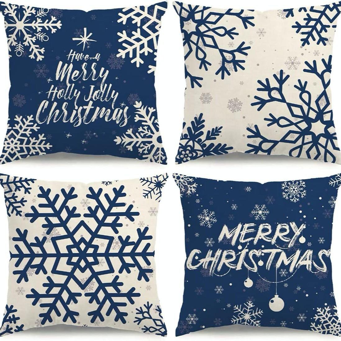 

Новая рождественская наволочка с принтом лося и снеговика, наволочка для офисной софы, пододеяльник 45 * 45Cm [without core]