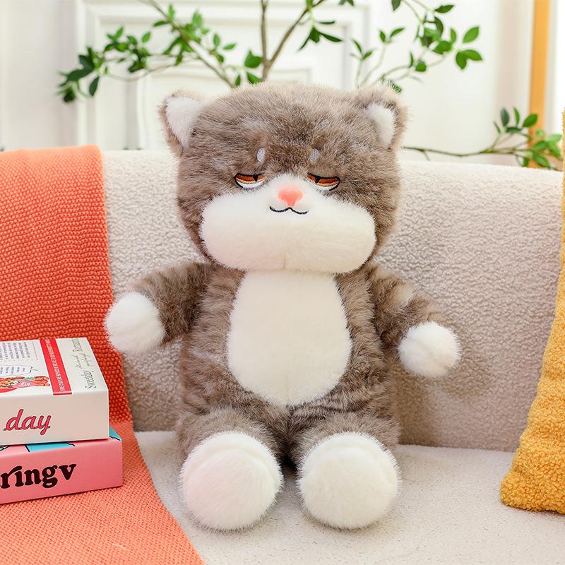 Cute Pattern Cat Plush Toys for Children's Birthday Gifts Sleeping Pillow Car Ornaments Cat
