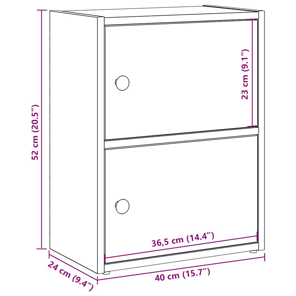 Bookshelf Smoked Oak 40x24x52 Cm Engineered Wood