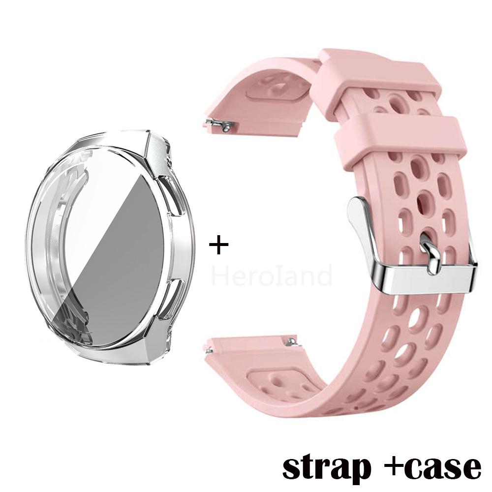 Soft Silicone Watchband For Huawei Watch GT 2e Strap Wriststrap for Huawei Watch gt 2e Bracelet Smart Wristband Protector case