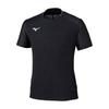 Training Wear Dry Aeroflow Size L [Mizuno] T-Shirt, Sweat-wicking, Quick-drying, Breathable, 32MAC530, Unisex, Black,