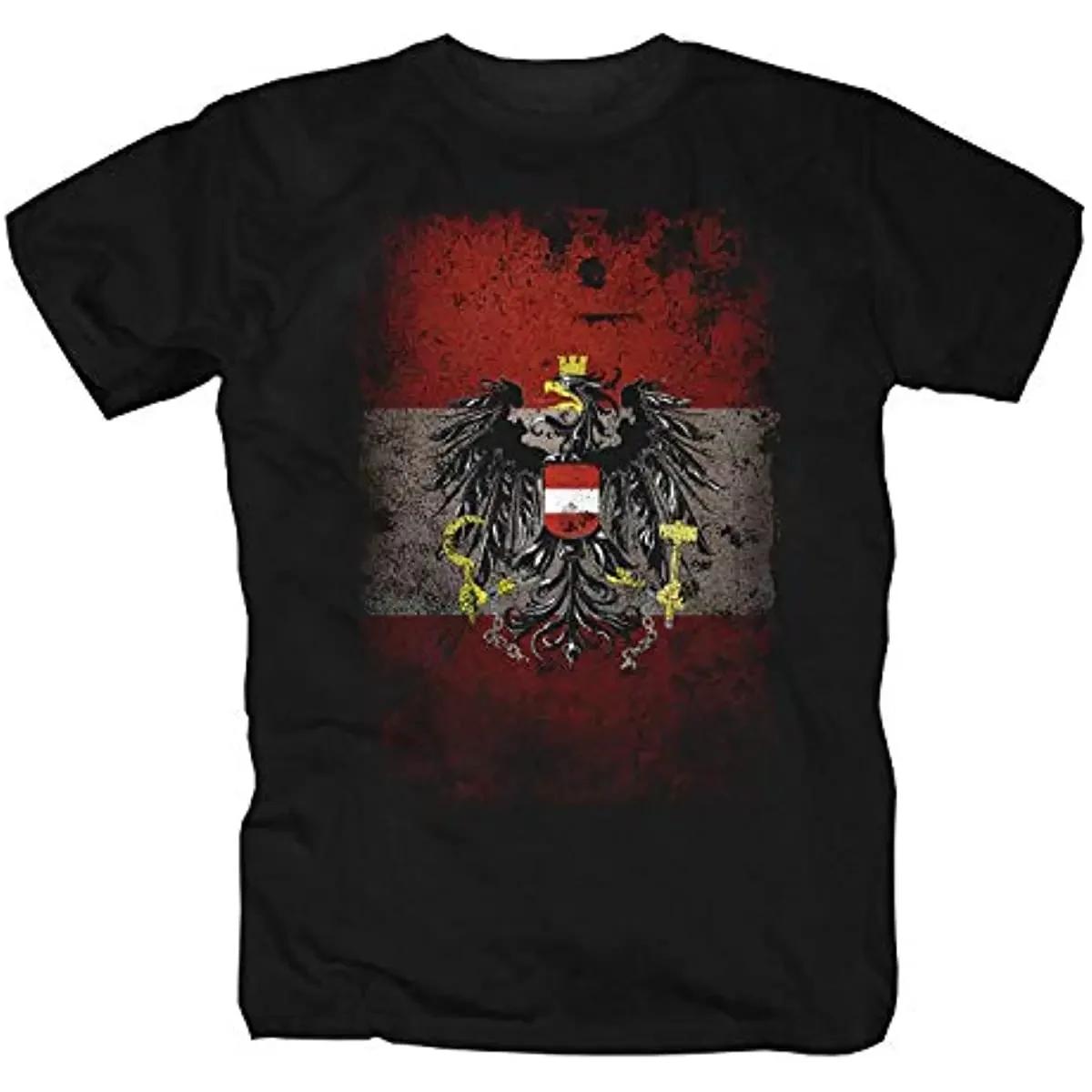 Austria Flag Coat of Arms Men TShirt Short Sleeve Casual 100 Cotton ONeck Summer Shirts S