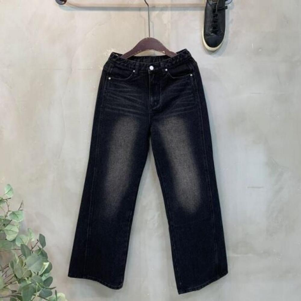 C S In The Room uniSex Ykk Zipper Hidden bandIng waShed lIne Straight Wide jeanS