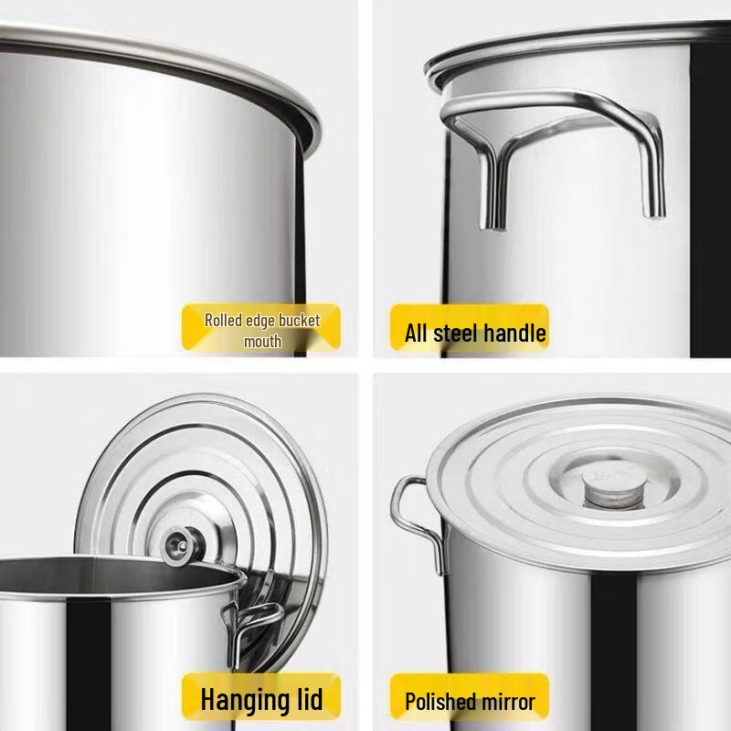 Zhongji 201 Stainless Steel Commercial Stock Pot with Lid
