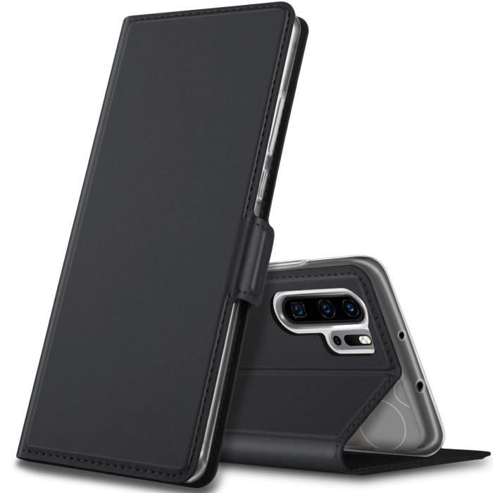 Hülle - Huawei - P30 Pro - Flip Premium - Schwarz - Magnetverschluss - Videoständer