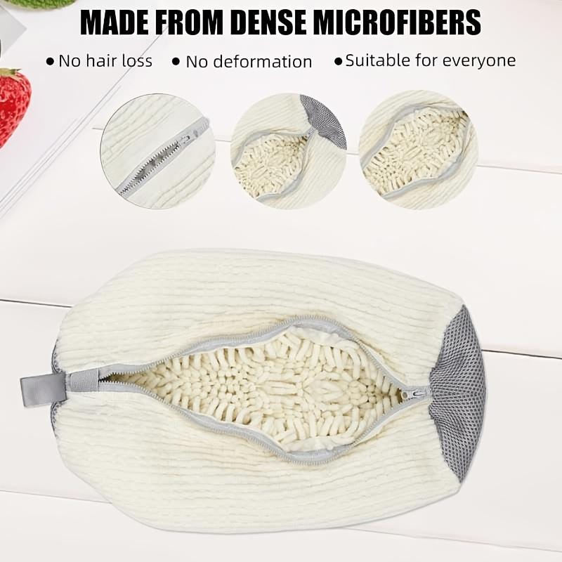 Durable Plush Protective Shoe Laundry Bag for Sneakers and Casual Shoes, Machine Wash, Drying Mesh, Anti-Deformation, Large White