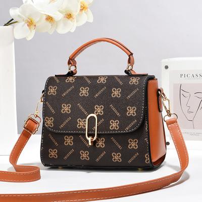 Elegant Shoulder Bag for Women Luxury Top-handle Handbags Fashion Exquisite Print Leather Messenger Crossbody Bag Phone Purse
