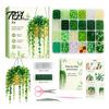 DIY Potted Plant Making Set Beaded Kit, Green Bead Craft Art Hanging And Gift for Adults Crafting Kit Adults, Handmade Gift, Home Desktop Decor
